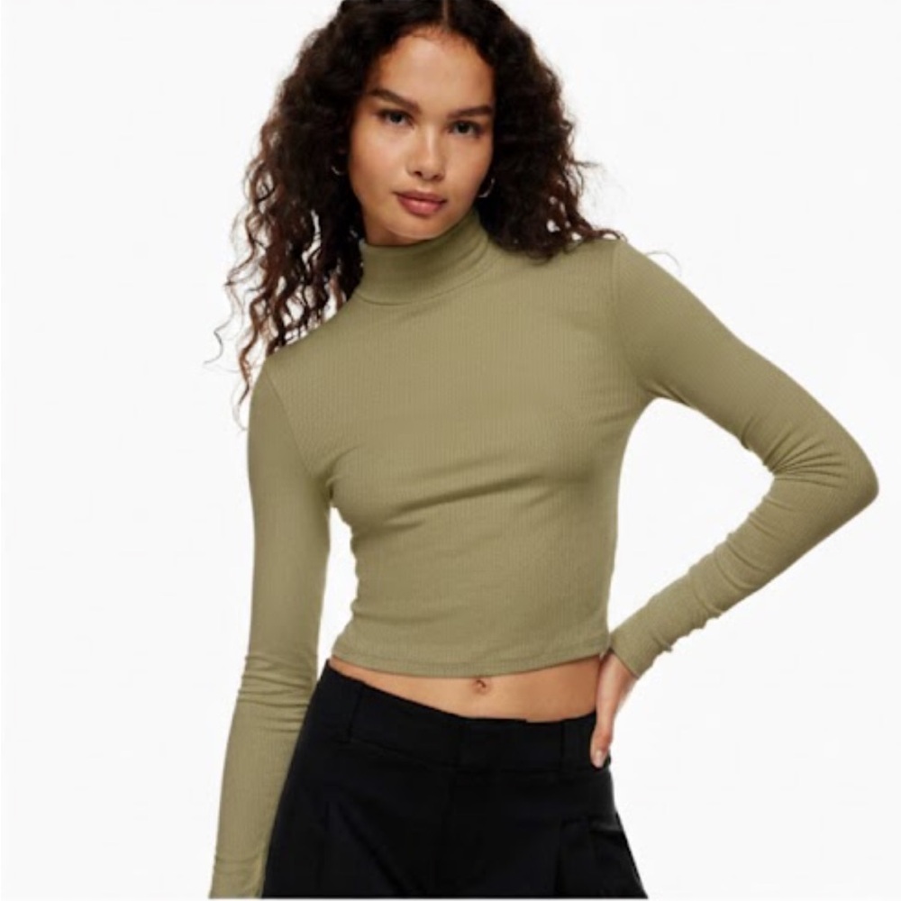 Sunday Best Aritzia light green size small turtle high neck long sleeve top